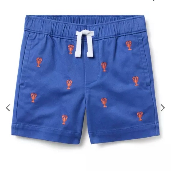 Janie and Jack Other - Janie and Jack Embroidered Lobster Pull-On Short